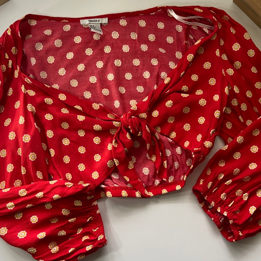 Forever 21 Crop Top With Knot